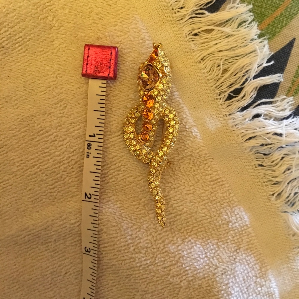 Kenneth lane rhinestone encrusted snake pin